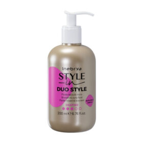 Inebrya Style-in Duo Style, Fluido Modellante Versatile per Capelli Lisci e Ricci, 200ml