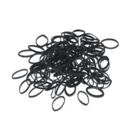 Labor Elastici per Treccine in Silicone, Neri Morbidi Flessibili Resistenti per Sezionare e Legare