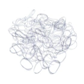 Labor Elastici per Treccine in Silicone, Trasparenti Morbidi Flessibili Resistenti per Sezionare e Legare