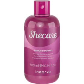 Inebrya Shecare Repair Repair Shampoo, Shampoo Illuminante Riparatore per Capelli Danneggiati, 300ml - 1000ml