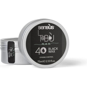 Sensus Tabù Man Black Wax 40, Gomma Morbida Modellante Nera, 75ml