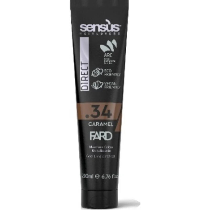 Sensus Direct Fard 34 Caramel, Maschera Rivitalizzante Nutriente Colorante, 180ml