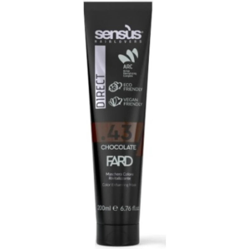 Sensus Direct Fard 43 Chocolate, Maschera Rivitalizzante Nutriente Colorante, 180ml