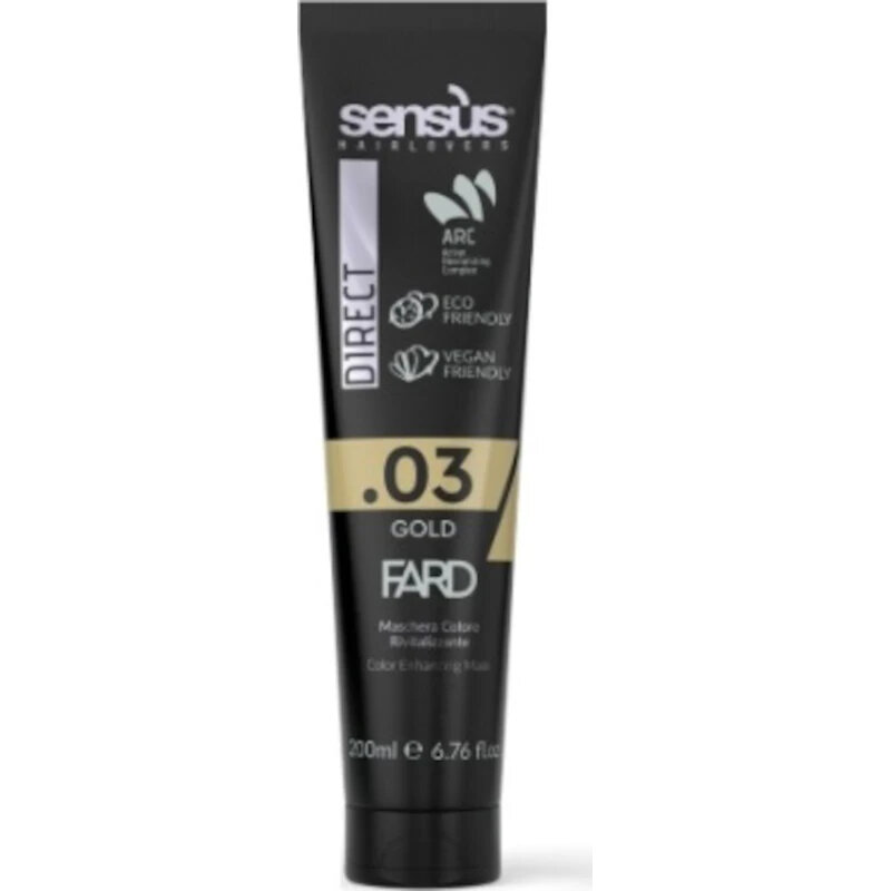 Sensus Direct Fard 03 Gold, Maschera Rivitalizzante Nutriente Colorante, 180ml