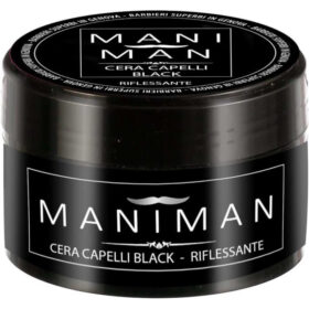 ManiMan Cera Capelli Black - Riflessante, Finish  Brillante per Mascherare il Capello Bianco, 100ml