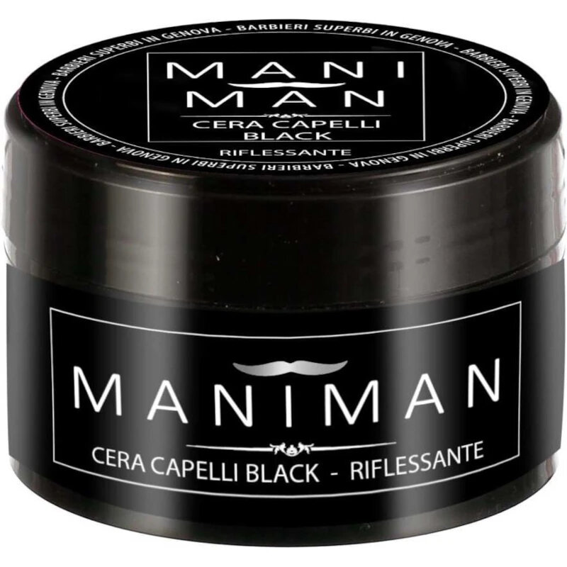 ManiMan Cera Capelli Black - Riflessante, Finish  Brillante per Mascherare il Capello Bianco, 100ml