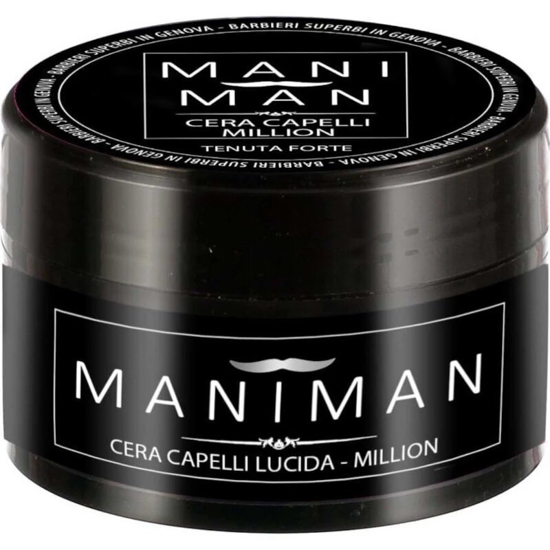 ManiMan Cera Capelli Lucida - Million, Tenuta Forte Texture Morbida per Styling, 100ml