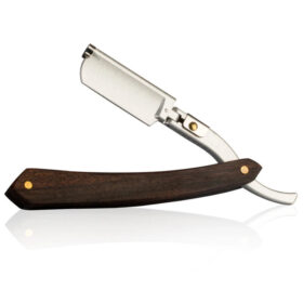 Labor Gordon Rasoio da Barba D433, Mezze Lame Classiche Manico in Legno Acciaio Satinato