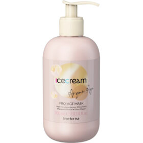 Inebrya Ice Cream Argan Age Pro-Age Mask, Maschera Lucentezza Anti-Invecchiamento Anti-Crespo con Argan, 300ml - 1000ml