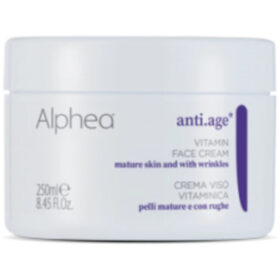 Alphea Anti-Age Crema Viso Vitaminica, Complesso Vitaminico Anti-Rughe, 250ml