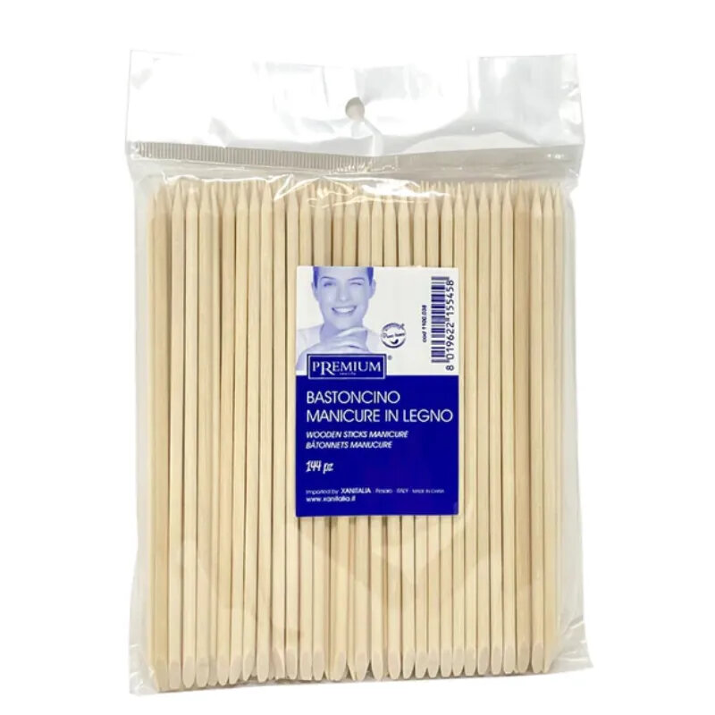 Xanitalia Bastoncini Manicure in Legno D'Arancio, Presa Precisa 144pz