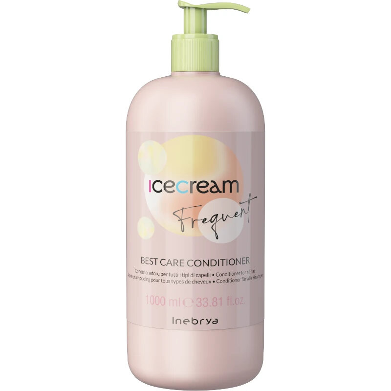 Inebrya Ice Cream Frequent Best Care Conditioner, Balsamo Maschera Detergente Idratante per Uso Frequente, 1000ml