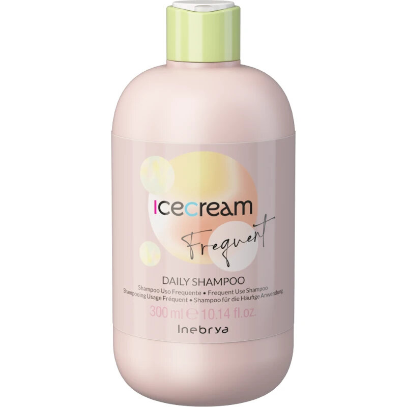 Inebrya Ice Cream Frequent Daily Shampoo, Detergente Idratante per Uso Frequente o Quotidiano, 300ml - 1000ml