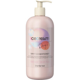 Inebrya Ice Cream Dry-T Dry-T Conditioner, Maschera Balsamo Nutriente per Capelli Secchi Crespi e Trattati, 300ml - 1000ml