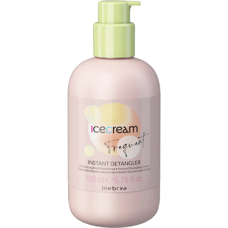 Inebrya Ice Cream Frequent Instant Detangler, Crema Scioglinodi Istantanea Districante Senza Risciacquo, 200ml
