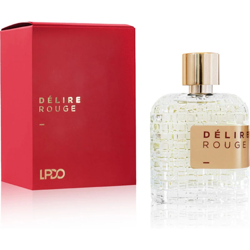 LPDO Perfumes Délire Rouge EDP, Profumo Fragranza Lussuosa Raffinata Elegante, 100ml