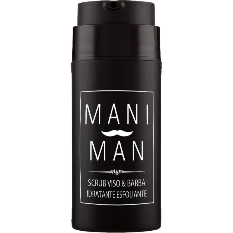 ManiMan Scrub Viso e Barba Idratante Esfoliante, Ammorbidente Levigante, 50ml