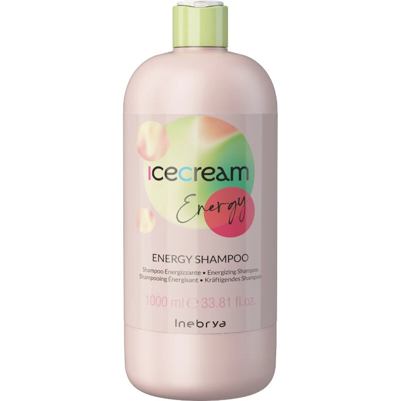 Inebrya Ice Cream Energy Energy Shampoo, Energizzante Anti-Caduta Tonificante, 300ml - 1000ml