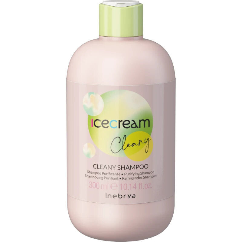 Inebrya Ice Cream Cleany Cleany Shampoo, Seboregolatore Purificante Anti-Forfora, 300ml - 1000ml