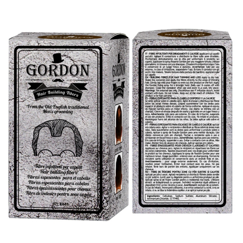 Labor Gordon Hair Building Fibers E661C, Fibre Infoltenti per Capelli Colore Castano