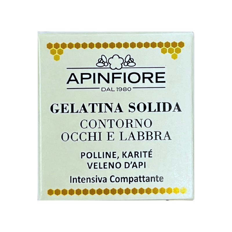 Apinfiore Gelatina Solida Contorno Occhi e Labbra, Compattante Nutriente, 15ml