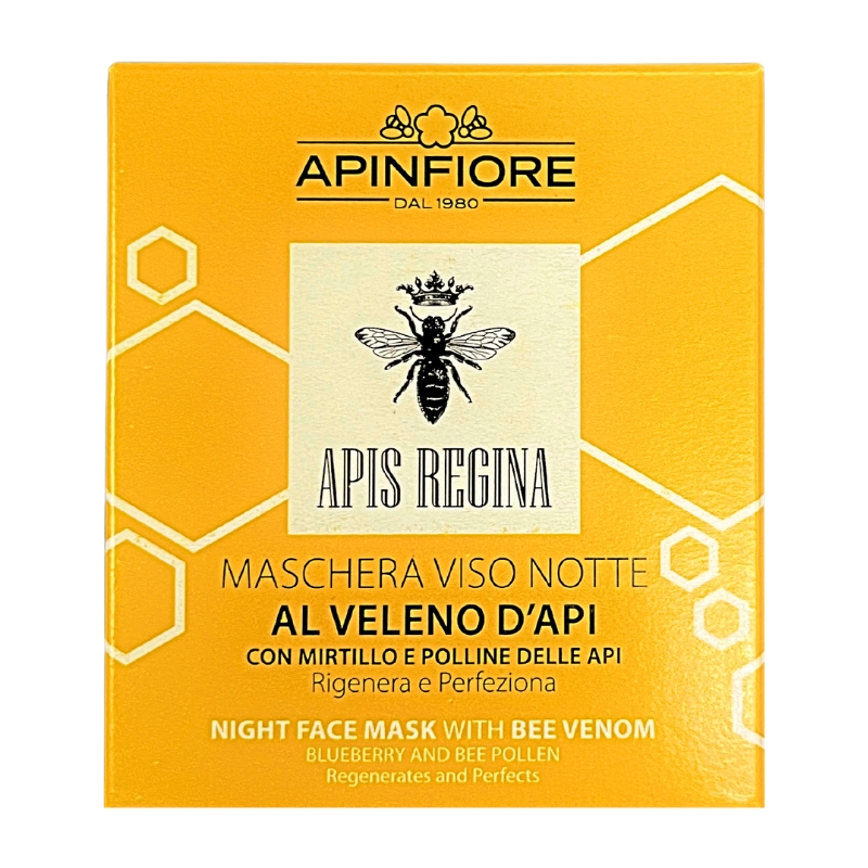 Apinfiore Maschera Viso Notte al Veleno d’Api, Rigenerante Perfezionante, 50ml