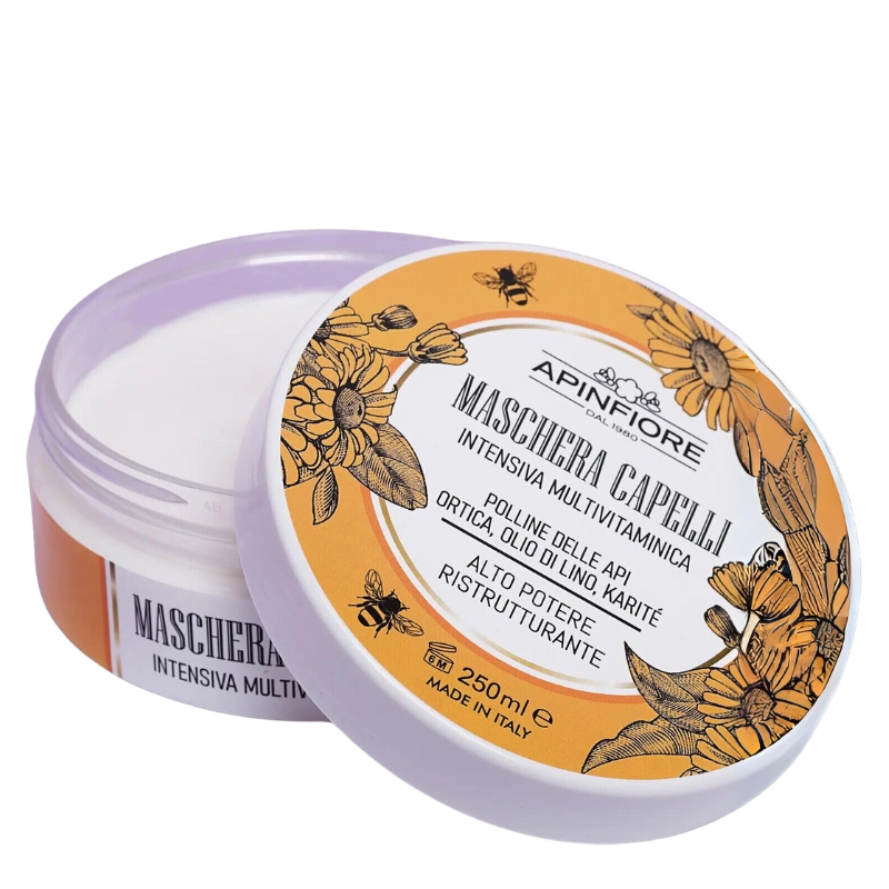 Apinfiore Maschera Capelli Intensiva Multivitaminica, Alto Potere Ristrutturante, 250ml