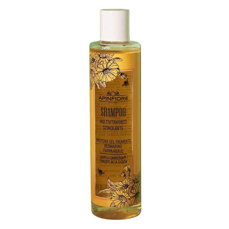 Apinfiore Shampoo Multivitaminico Stimolante, Anti-Ossidante Capelli Danneggiati, 250ml