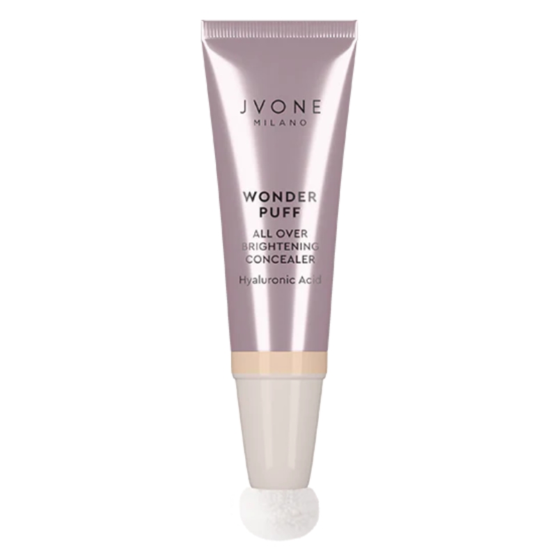 Jvone Milano Wonder Puff All Over Brightening Concealer, Texture Leggera Illuminante, 10ml
