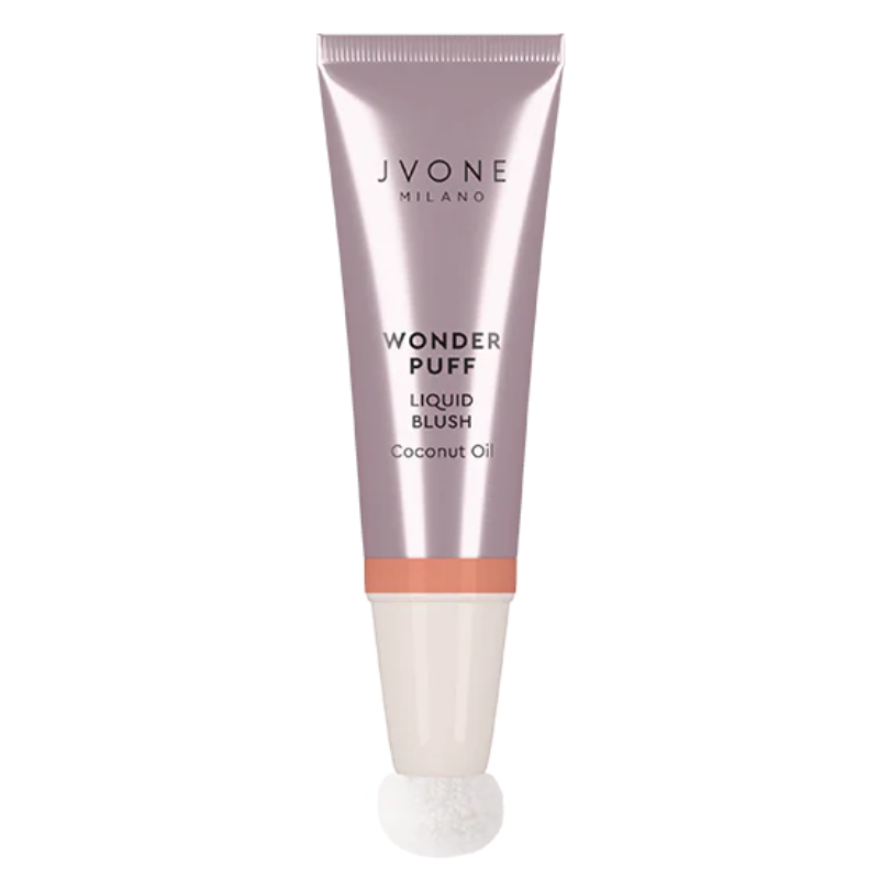 Jvone Milano Wonder Puff Liquid Blush, Texture Leggera Colore Vibrante, 10ml