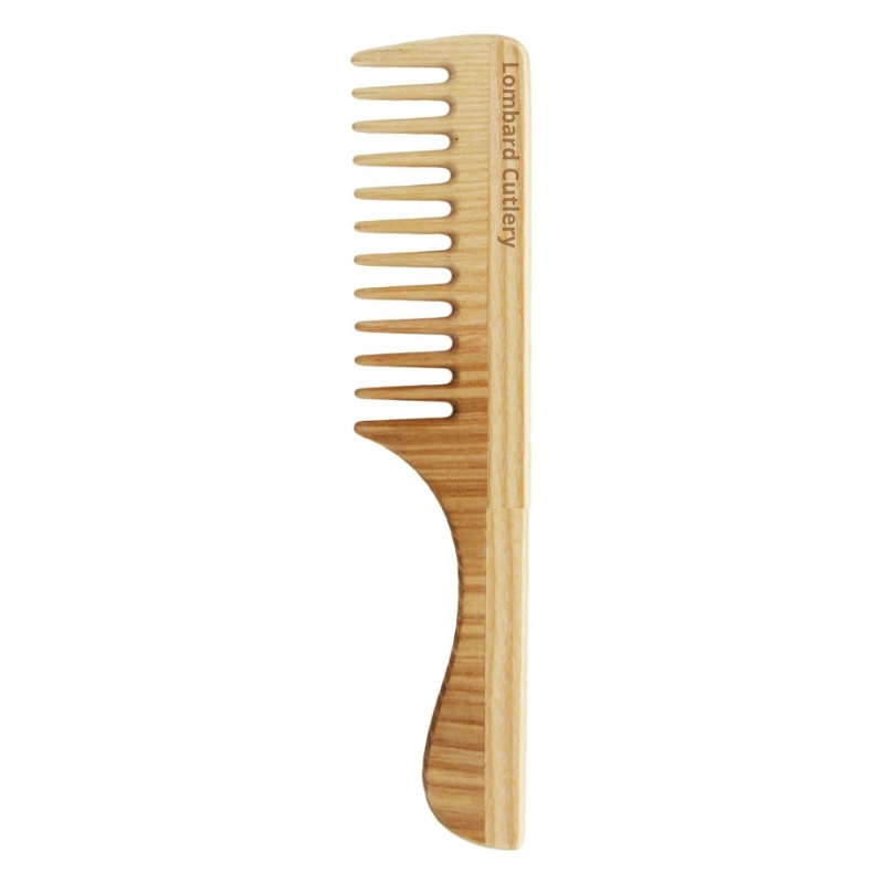 Lombard Lombard Cutlery, Pettine Legno Naturale con Manico 100% Naturale Antistatico