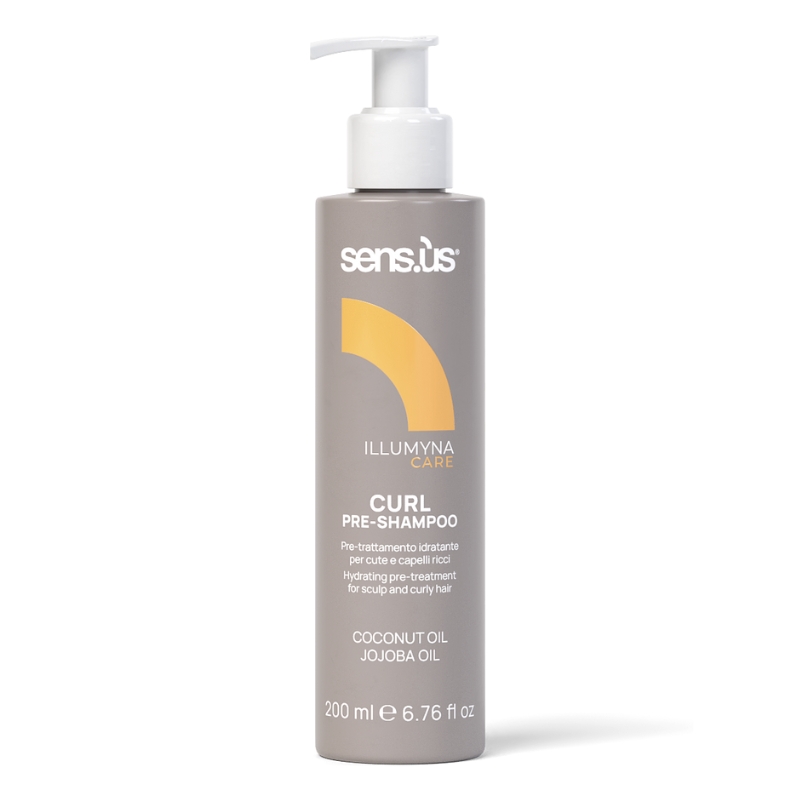 Sensus Illumyna Care Curl Curl Pre-Shampoo, Pre-Trattamento Idratante per Cute e Capelli Ricci, 200ml