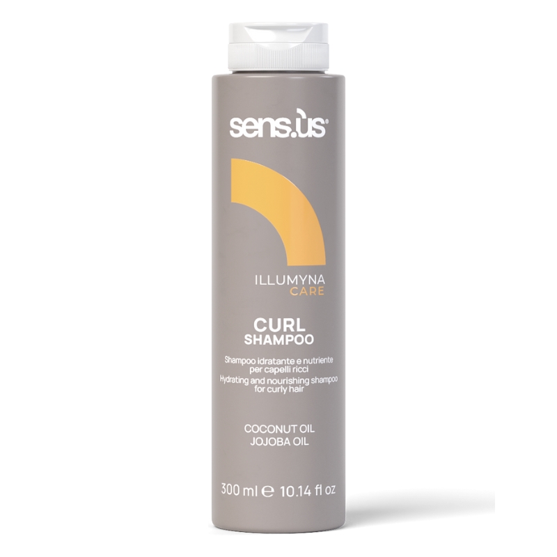 Sensus Illumyna Care Curl Curl Shampoo, Idratante e Nutriente per Capelli Ricci, 300 - 1000ml