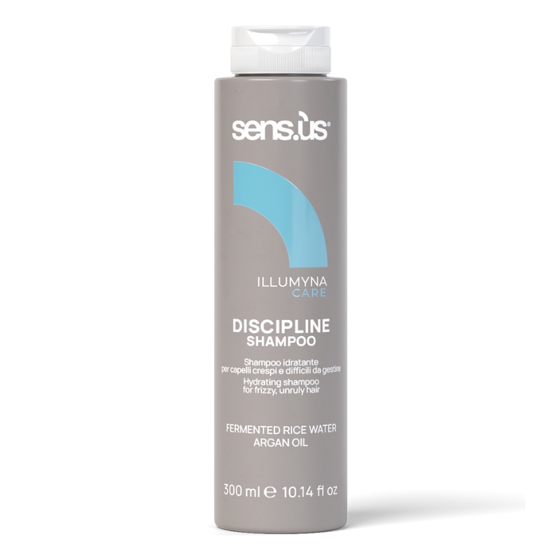 Sensus Illumyna Care Discipline Discipline Shampoo, Idratante Disciplinante Anti-Crespo, 300 - 1000ml