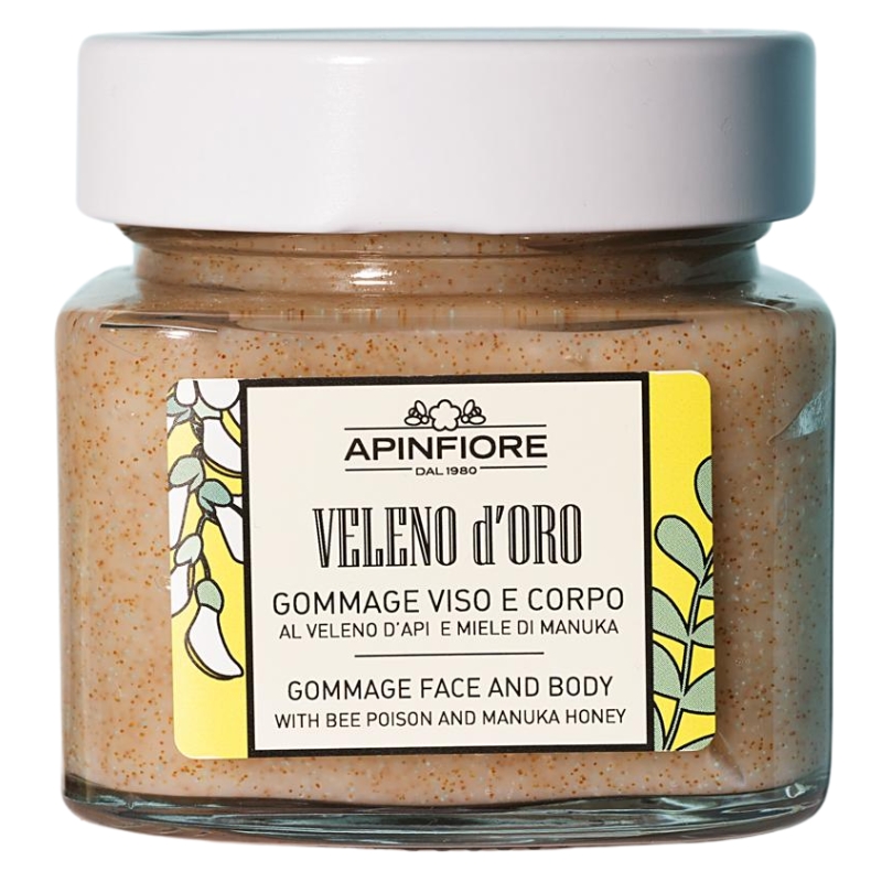 Apinfiore Veleno D'oro Gommage Viso e Corpo, Idratante Illuminante, 200ml