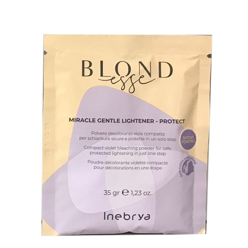 Inebrya Blondesse Deco Miracle Gentle Lightener - Protect, Polvere Decolorante Compatta Viola per Schiariture Sicure One Step, 35Gr