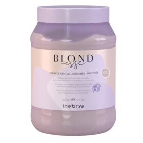 Inebrya Blondesse Deco Miracle Gentle Lightener - Protect, Polvere Decolorante Compatta Viola per Schiariture Sicure, 500Gr