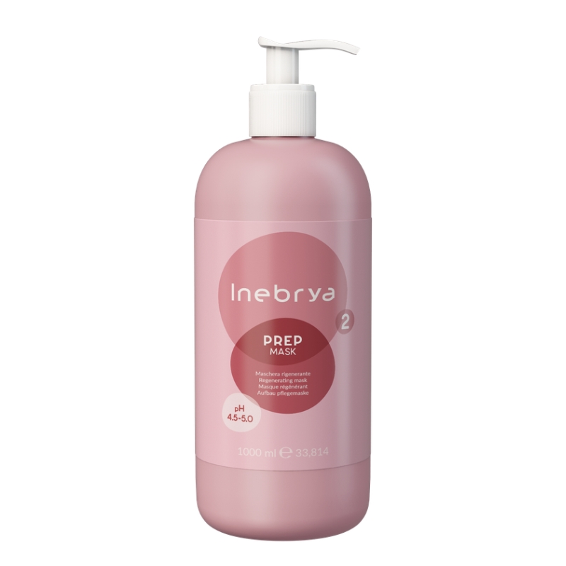 Inebrya Prep Prep Mask, Maschera Rigenerante con Azione Profonda per Servizi Tecnici, 1000ml