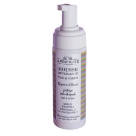 Apinfiore Mousse Detergente Viso e Corpo, Rimuovi Trucco Delicato, 150ml