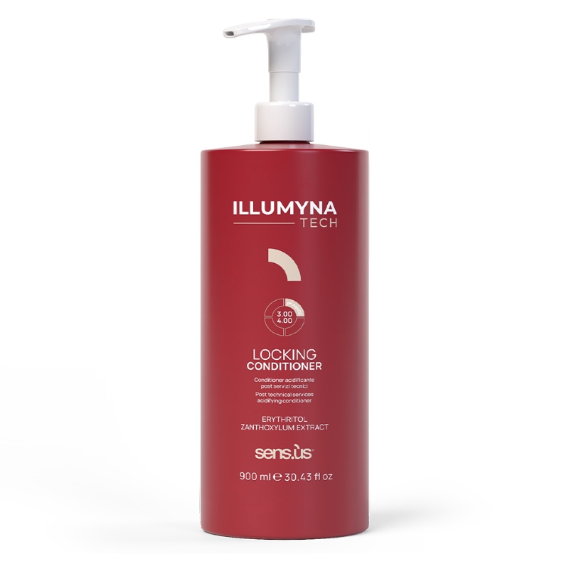 Sensus Illumyna Tech Locking Locking Conditioner, Balsamo Maschera Acidificante Post Servizio Tecnico, 900ml