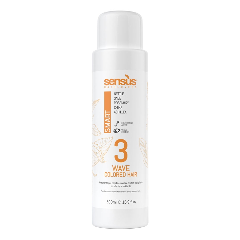 Sensus Smart 3 Wave Colored Hair, Permanente per Capelli Ondulati e Trattati, 500ml