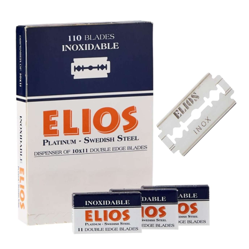 Elios Lame da Barba, Acciaio Inox Anti-Corrosione 20 x 11pz