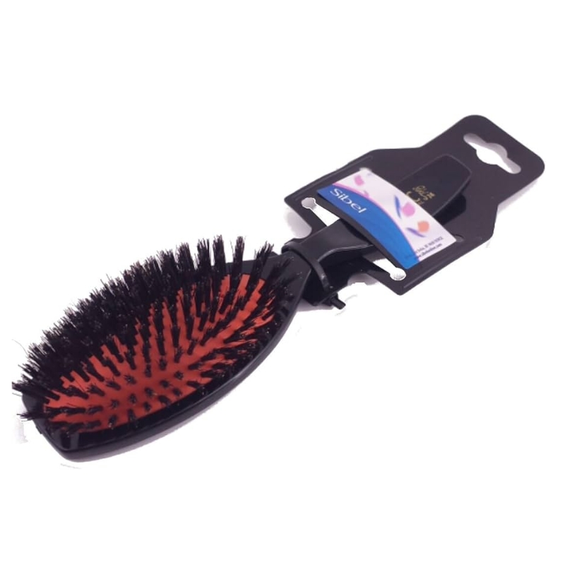 Sibel Spazzola Classic, Pneumatica Grande con Setole 100% Cinghiale Maneggevole