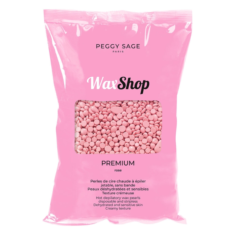 Peggy Sage WaxShop Premium Rose, Cera in Perle Elastica, 800gr