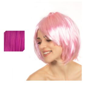 Labor Parrucca Crazy Y777, Poliestere Sintetica Colore Fucsia