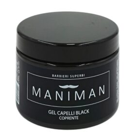 ManiMan Gel Capelli Black Coprente, Modellante Riflessante Tonalizzante per Capelli Grigi, 500ml