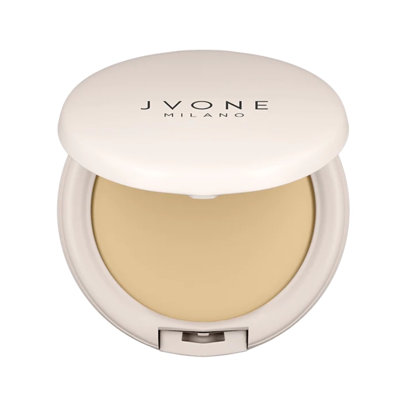 Jvone Milano Compact Foundation SPF30 Colore 03 Medium, Fondotinta Texture Leggera, 9gr
