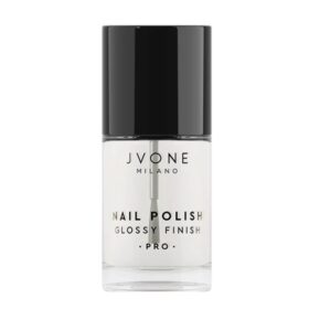 Jvone Milano Nail Polish Glossy Finish 00 Trasparente, Smalto Coprente, 11ml