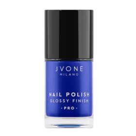 Jvone Milano Nail Polish Glossy Finish 124 Lazil Blue, Smalto Coprente, 11ml