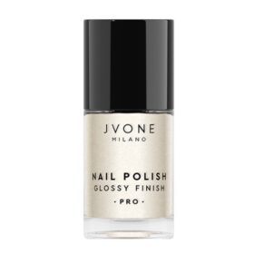 Jvone Milano Nail Polish Glossy Finish 36 Bianco Perlato, Smalto Coprente, 11ml
